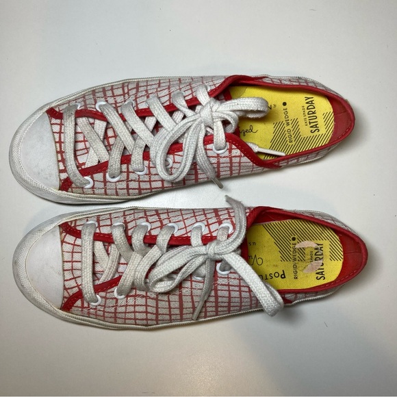 Kate Spade Saturday PF Flyers Women's 7 Lace Up Cap Toe Checked Canvas Sneakers - Picture 16 of 16